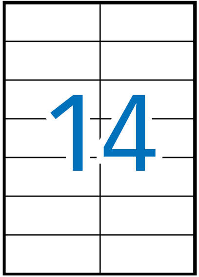 Apli Etiquetas Blancas Permanentes 105.0 x 42.4mm 500 Hojas