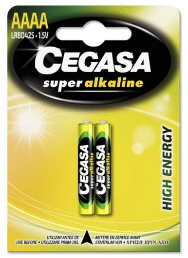 PACK 2 Pilas AAAA LR8D425 Cegasa Super Alkaline (muy usada en Lapices electronicos)