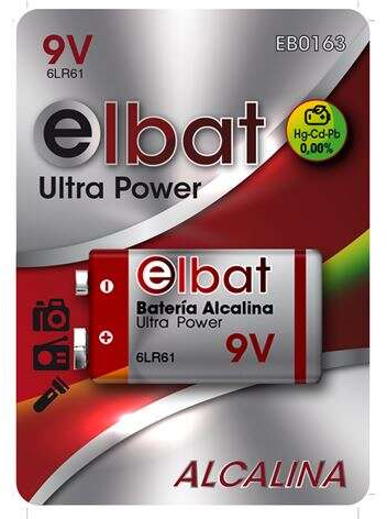 Pila alcalina Premium 9V Economica 6LR61 