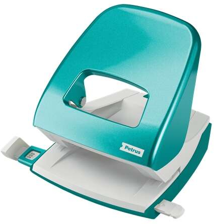 Taladro Petrus 62 TURQUESA METALIZADO Capacidad 30 Hojas, Perforador