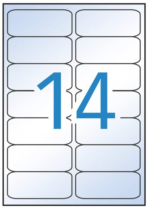 Apli Etiquetas Translucidas Resistentes Intemperie 99.1 x 38.1mm 20 Hojas