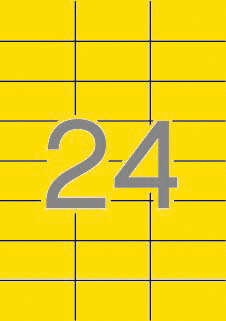 Apli Etiquetas Amarillas Permanentes 70.0 x 37.0mm 20 Hojas