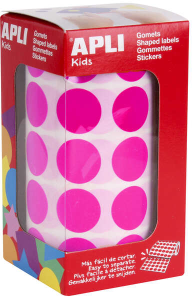 Apli Gomets Redondos Fucsia 20mm diametro 