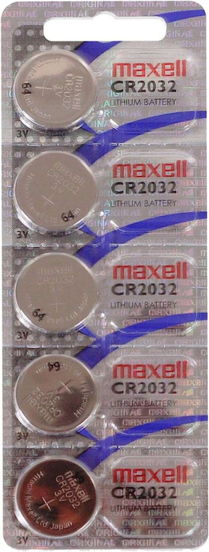 PACK 5 Pilas Litio Boton CR2032 Maxell