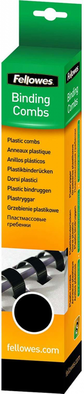 Imagen extra Fellowes 5346108 - Caja 100 Canutillos plastico de 10mm (75 paginas) NEGRO encuadernar