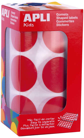 Apli Gomets XL Redondos 33mm diametro Rojos