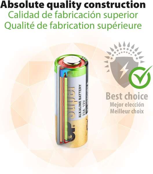 Imagen extra GP Pack de 5 Pilas Alcalinas 23A 12V