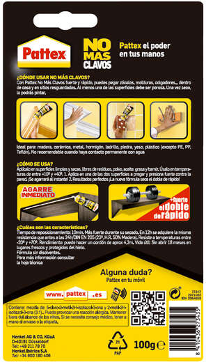 Imagen extra Pattex No Mas Clavos Blister 100g