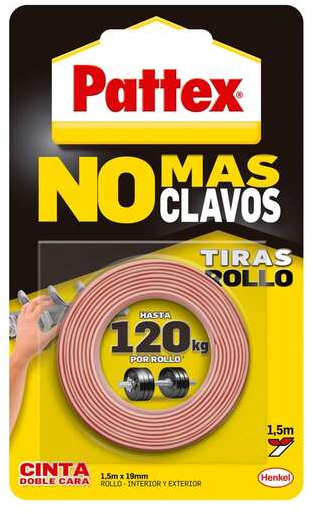 Cinta Doble Cara Pattex No mas clavos de 1.5 metros