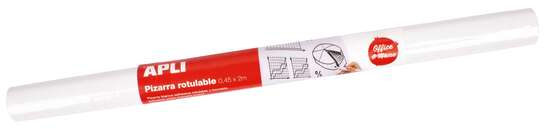 Apli Rollo de Pizarra Blanca Adhesivo Reposicionable de 0.45x2m - Grosor 110 micras