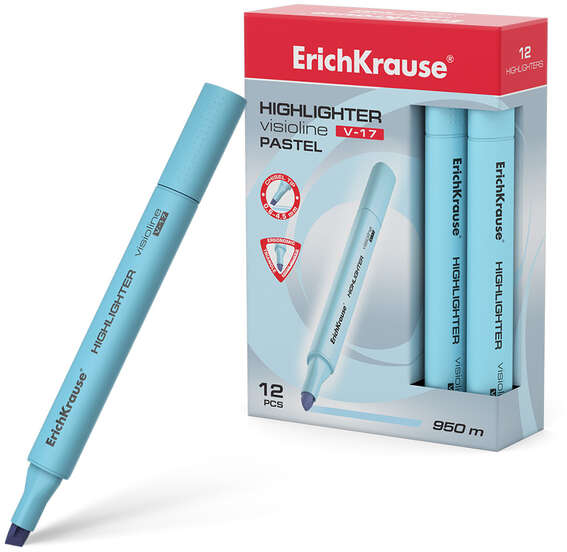 Marcador tipo Lapiz Erichkrause Visioline V-17 Pastel. Azul