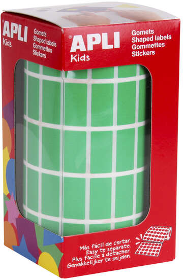 Apli Gomets Rectangulares 20x10 mm. Verdes