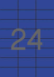 Apli Etiquetas Azules Permanentes 70.0 x 37.0mm 20 Hojas