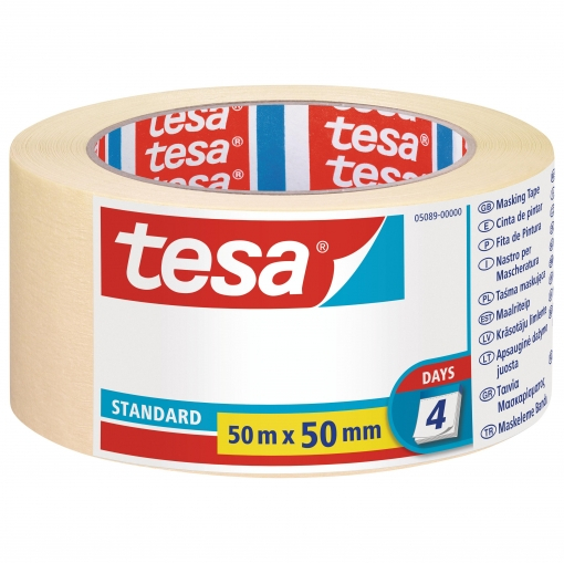 Tesa Standard Cinta de Pintor 50mm x 50m (No deja Residuos)
