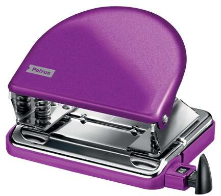 Petrus 52 Taladro Perforador Clasico Metalico Hasta 20 Hojas. Violeta