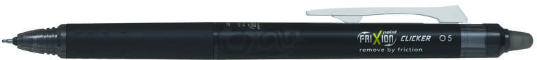 Pilot Frixion Point Clicker 0.5 Retractil BORRABLE con Grip De Agarre - NEGRO