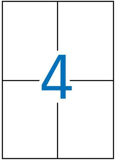 Apli Pack de 400 Etiquetas Removibles 105x148mm 100 Hojas x 4 Etiquetas Cantos Rectos Permite Retirar sin Dejar Rastro Color Blanco