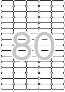 Apli Etiquetas Blancas Removibles 35.6 x 16.9mm 25 Hojas