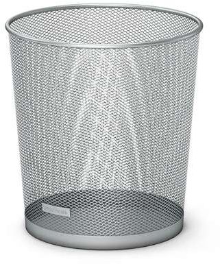 Papelera Metalica Erichkrause Compass de 12 Litros. Plata