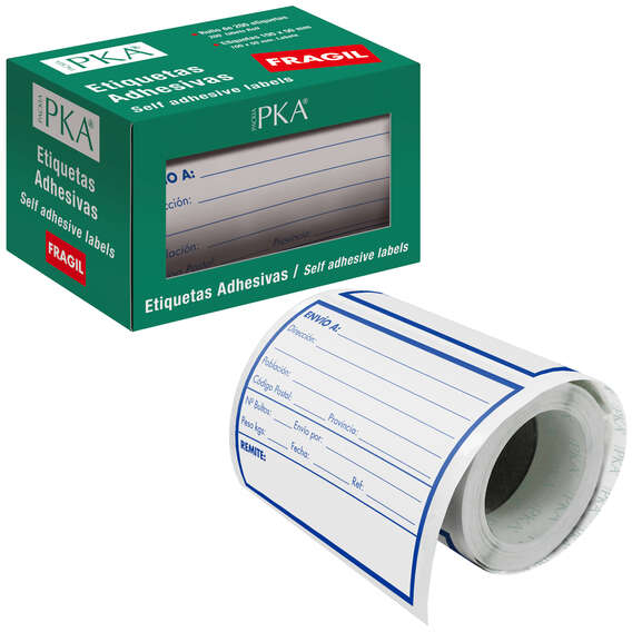 Rollo de 200 Etiquetas Adhesivas Para envios de 109x82 mm. DOHE