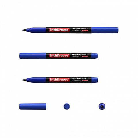 Imagen extra Rotulador ECONOMICO Permanente - Punta Fina 0.5 a 1.2mm - AZUL. Erichkrause P-100 