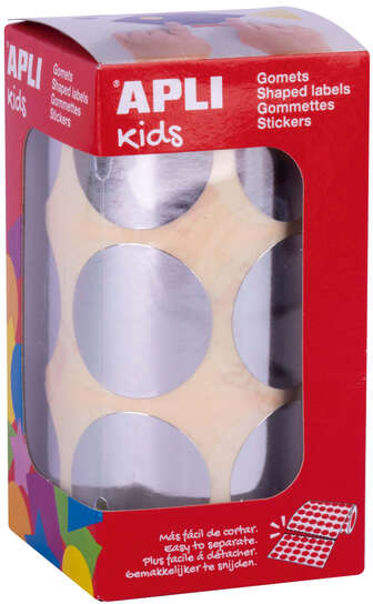 Apli Gomets Redondos Plata Metalizado