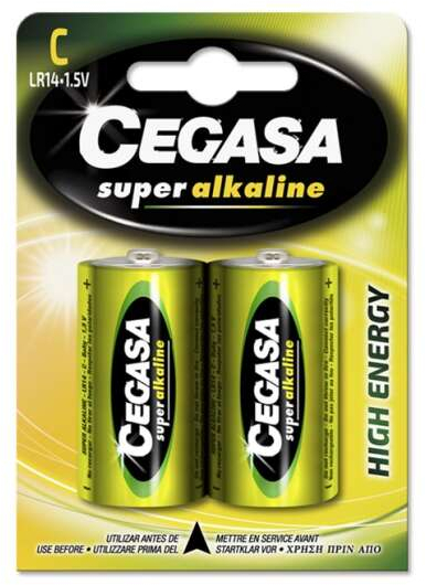 Cegasa Super Alcaline LR14 Pack 2 Pilas LR14 C 1.5V