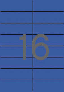 Apli Etiquetas Azules Permanentes 105.0 x 37.0mm 20 Hojas