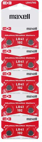 PACK 10 Pilas de Boton LR41 / AG3 / LR736 / 392 Maxell