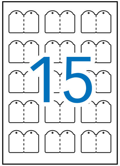 Apli Etiquetas Colgantes Imprimibles 28.0 x43.0mm 10 Hojas