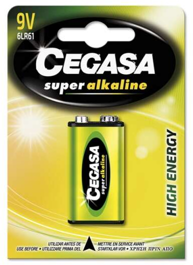 Cegasa Super Alkaline Pack de 1 Pila 6LR61 9V