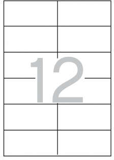 Apli Etiquetas Blancas Permanentes 97.0 x 42.4mm 25 Hojas