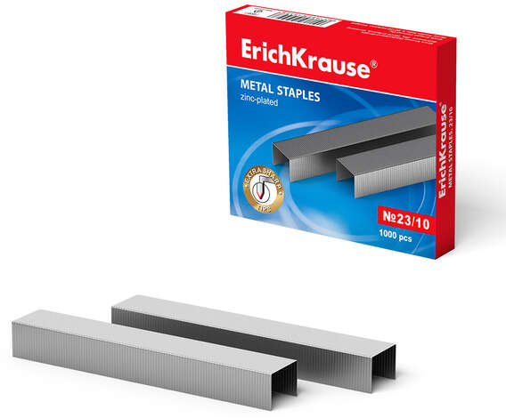 Erichkrause Grapas 23/10 Caja de 1000 Grapas plateadas