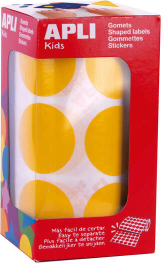 Apli Gomets XL Redondos diametro 33mm Amarillo 