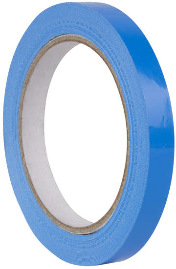 PACK 12 Cinta cierra bolsas PVC 9mm x 66 metros. AZUL. Apli 16999
