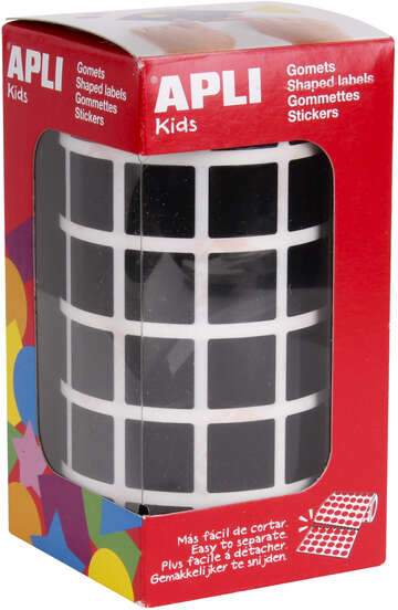 Apli Gomets Cuadrados Negros