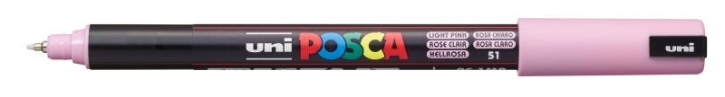 POSCA PC-1MR ROSA CLARO, punta UltraFina 0,7mm Multisuperficie (cristal, madera, tela, plastico)
