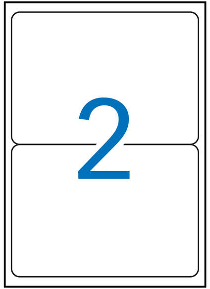 Apli Pack de 200 Etiquetas Permanentes 199.6 x 144.5mm - 100 Hojas x 2 Etiquetas - Cantos Romos - Color Blanco