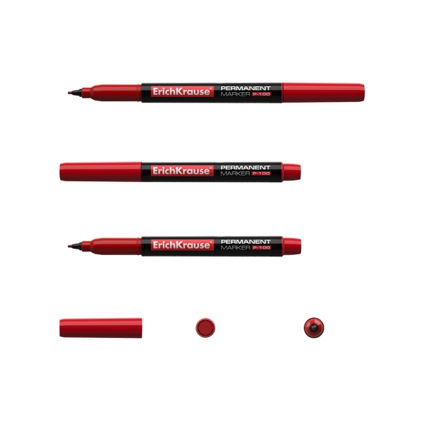 Imagen extra Rotulador ECONOMICO Permanente - Punta Fina 0.5 a 1.2mm - ROJO. Erichkrause P-100