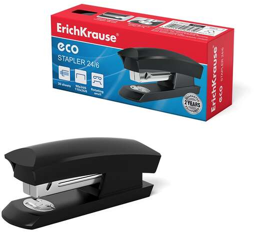 Grapadora mini ErichKrause ECO. Grapas 24/6 26/6. Colores Surtidos