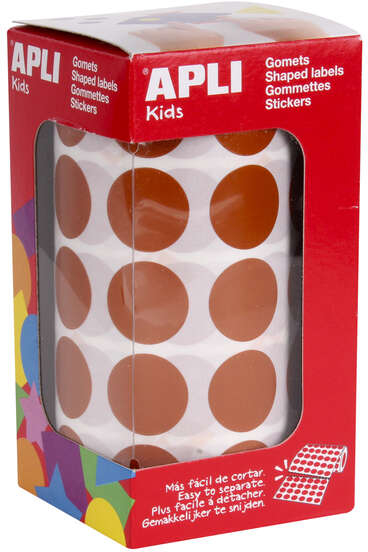 Apli Gomets Redondos Marron 20mm diametro 