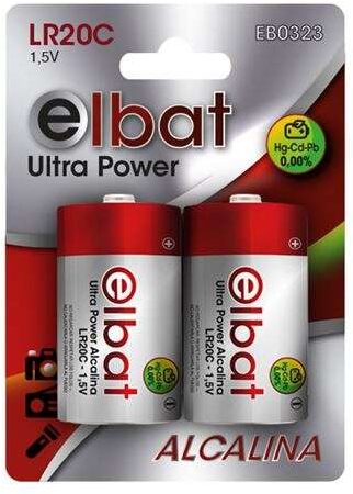 PACK 2 Pilas Alcalinas LR20C ECONOMICAS