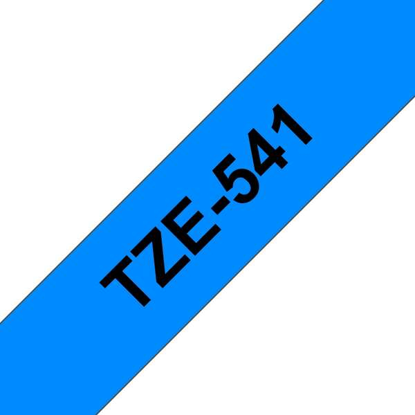 Brother TZe541 Cinta rotuladora Compatible de Etiquetas Texto negro sobre fondo azul Ancho 18mm x 8 metros
