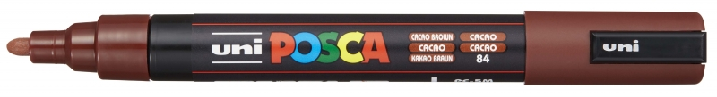 POSCA PC-5M Cacao, punta Media 2.5mm Multisuperficie (cristal, madera, tela, plastico)