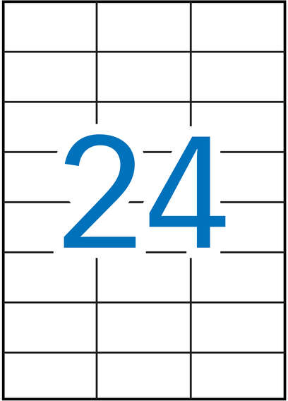 Apli Etiquetas Blancas Permanentes para Laser 70.0 x 37.0mm 250 Hojas