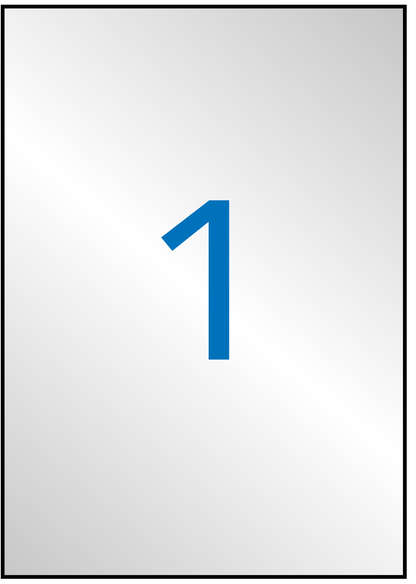 Apli Etiquetas Metalizadas Plata 210.0 x 297.0mm 100 Hojas