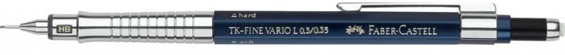 Imagen extra Faber-Castell TK-Fine Vario L Portaminas HB 0.3mm - Con Goma de Borrar - Clip de Metal - Color Azul