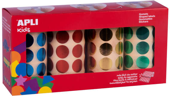 Apli Gomets Redondos Metalizados 20mm diametro 