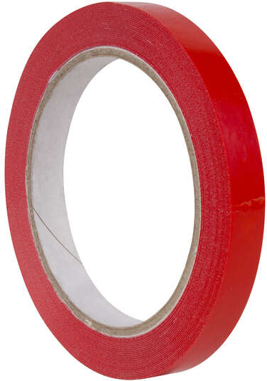PACK 12 Cinta cierra bolsas PVC 9mm x 66 metros. ROJO. Apli 16998