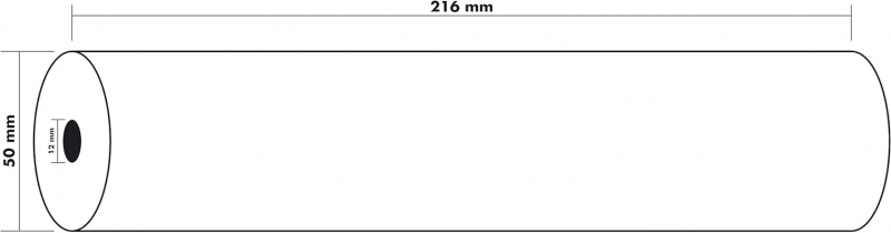 Imagen extra Rollo papel FAX Termico 210 mm x 30 metros  (12mm mandril)